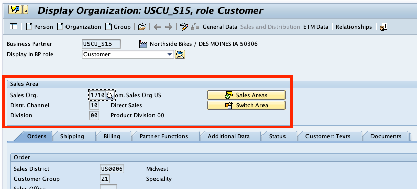 SAP GUI Transaction BP